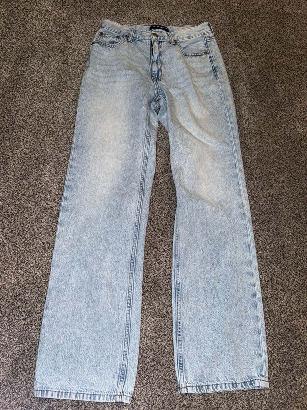 Aeropostale 90's Baggy Light Blue Straight Leg Jeans